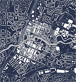 map of the city of Orebro, Sweden