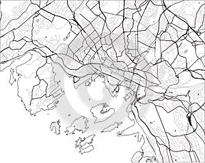 Map of the city of Oslo, Norway photo