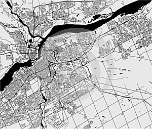 Map of the city of Ottawa, Ontario, Canada photo