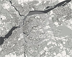 Map of the city of Ottawa, Ontario, Canada photo
