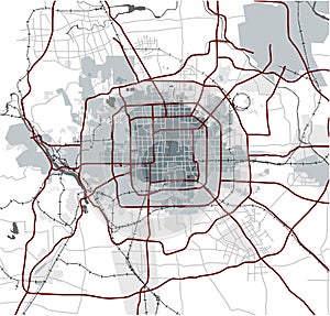 Map of the city of Peking, China