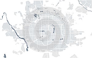 Map of the city of Peking, China