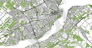 Map of the city of Quebec, Canada