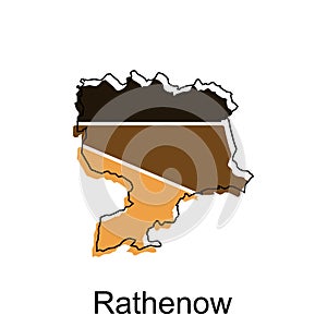 Map City of Rathenow illustration design template on white background, suitable for your company photo