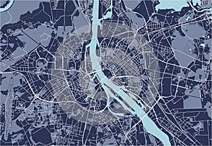 Map of the city of Riga, Latvia