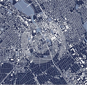 Map of the city of San Jose, California, USA