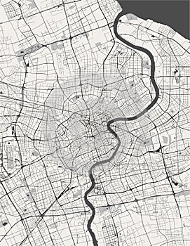 Map of the city of Shanghai, China