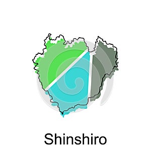 Map City of Shinshiro design, High detailed vector map - Japan Vector Design Template photo