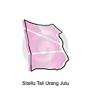 Map City of Sitellu Tali Urang Julu Vector Design. Abstract, designs concept, logo design template