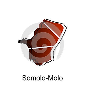 Map City of Somolo Molo illustration design, World Map International vector template with outline graphic sketch style isolated on