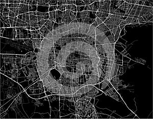 Map of the city of Tegeran, Iran