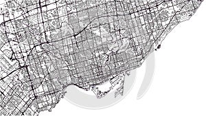 Map of the city of Toronto, Canada