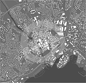 map of the city of Vasteras, Sweden