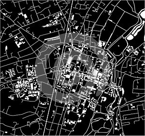 map of the city of Winchester  England  UK