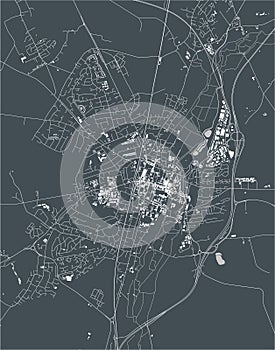 map of the city of Winchester  England  UK