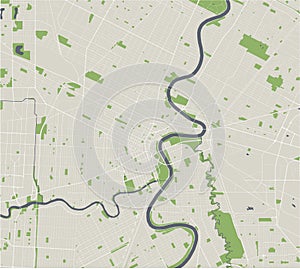 Map of the city of Winnipeg, Canada