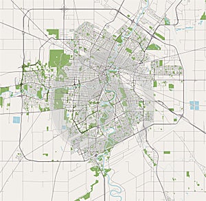 Map of the city of Winnipeg, Canada photo