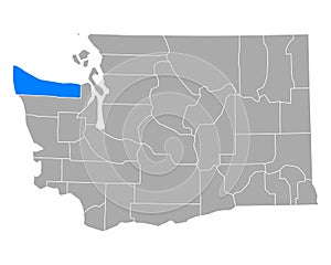 Map of Clallam in Washington