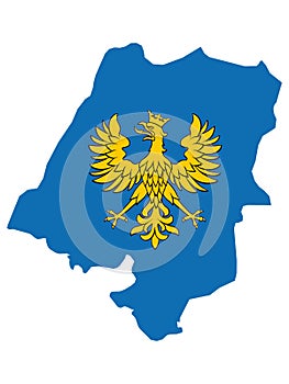 Map and Coat of Arms Withing of Opole