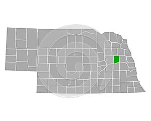 Map of Colfax in Nebraska