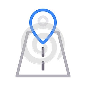 Map colour line vector  icon
