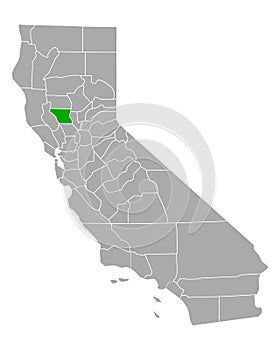 Map of Colusa in California