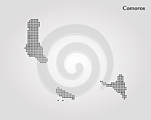 Map of Comoros. Vector illustration. World map