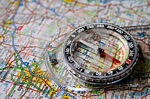 Map with Compass