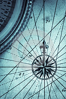 Map and compass portrait format