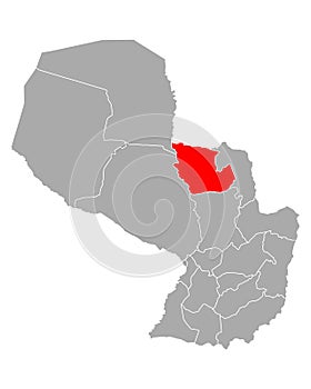 Map of Concepcion in Paraguay