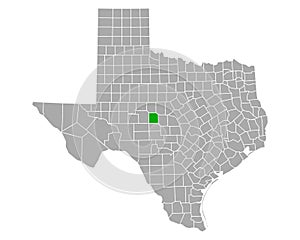 Map of Concho in Texas