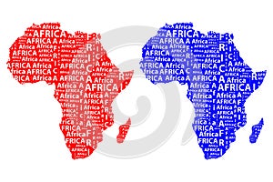 Map of continent Africa - vector illustration