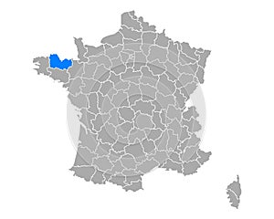 Map of Cotes-d Amor in France