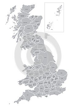 Map of counties of Great Britain