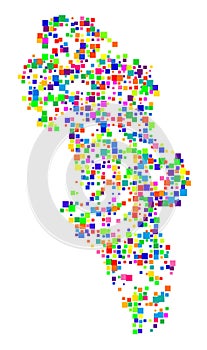 Map of the County Hedmark (NO).