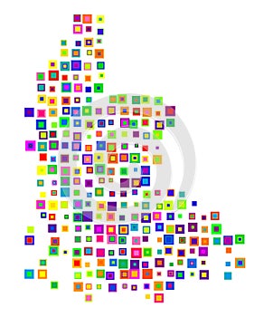 Map of the County Vest-Agder (NO). photo