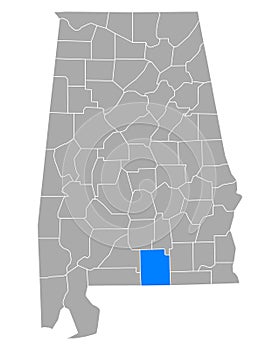 Map of Covington in Alabama photo