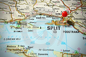 Map of Croatia - Split