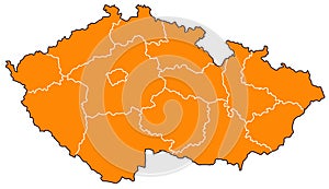 Map of Czech Republic