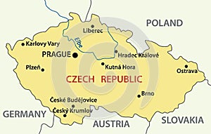 Map - Czech Republic - vector