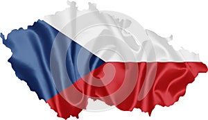 Czech Map with Flag