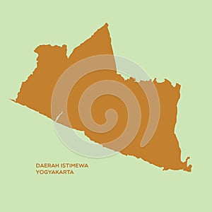 map of daerah istimewa yogyakarta. Vector illustration decorative design
