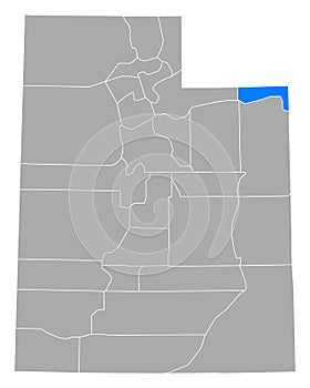 Map of Daggett in Utah
