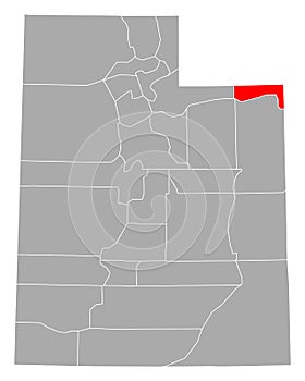 Map of Daggett in Utah