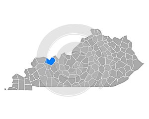 Map of Daviess in Kentucky