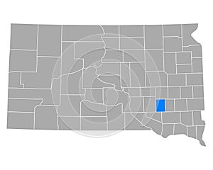 Map of Davison in South Dakota