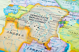 Map of Democratic Republic of the Congo photo