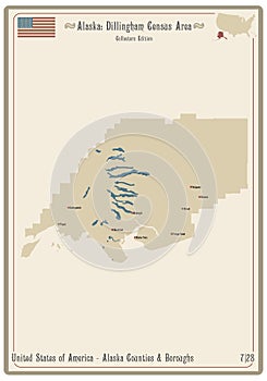 Map of Dillingham Census Area in Alaska