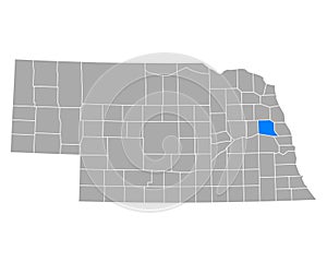 Map of Dodge in Nebraska