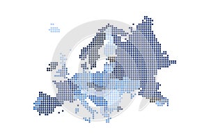 Map of Dotted Europe. Vector eps10